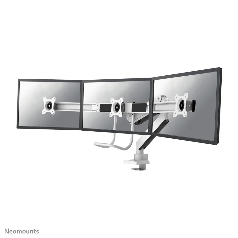 Neomounts NM-D775DX3WHITE Brazo de monitor 17-27" - resorte de gas - Topfix - Tope-a-180°